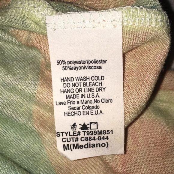 Womens Vibrant Geometric Racerback Tank Top Medium By Yahada Polyester/Rayon Ble - Picture 5 of 5